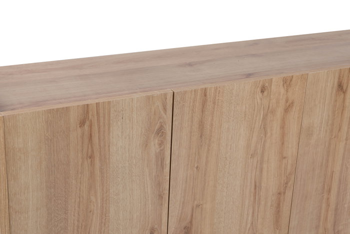 Hanah Home Consola Pekin Roble con Estanterías, Mueble Auxiliar para Salón o Pasillo, 150x76x40 cm